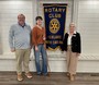 President Josh, Rotarian and guest speaker, Tracy Franklin and Linda Kirkman, Counseling Center Executive Director.